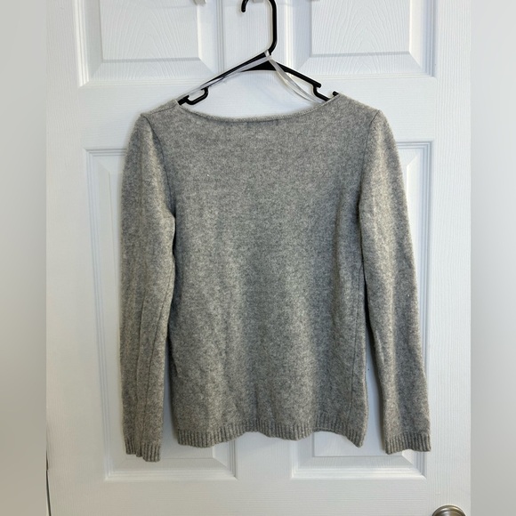 Benedetta B Gray Merino Wool Cashmere Blend Long Sleeve Pullover Sweater M - Picture 4 of 8